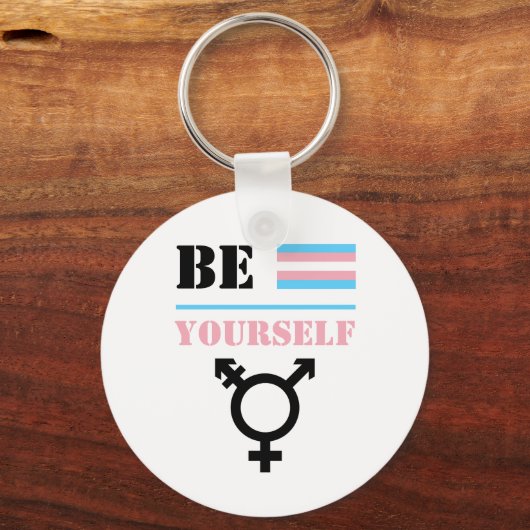 Sei selbst | Trans Pride Schlüsselanhänger (Vorderseite)