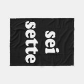 Sei Sette Italian Funny  Fleecedecke (Vorderseite (Horizontal))