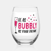 Sei so blass wie dein Getränk! Weinglas Ohne Stiel (Vorderseite)