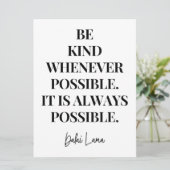 Sei so freundlich wie möglich. Es ist immer möglic Karte (Stehend Vorderseite)