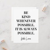 Sei so freundlich wie möglich. Es ist immer möglic Karte (Vorderseite/Rückseite Beispiel)