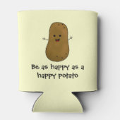 Sei so glücklich wie eine glückliche Kartoffel! Dosenkühler (Rückseite)