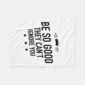 Sei so gut schwarz fleecedecke (Vorderseite (Horizontal))