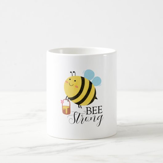 Sei stark, ein Summen der Positivität Kaffeetasse (Mittel)