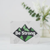 Sei Stark Geometrisch Feiertagspostkarte (Stehend Vorderseite)