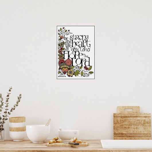 Sei stark - Kunstdruck Poster (Küche)