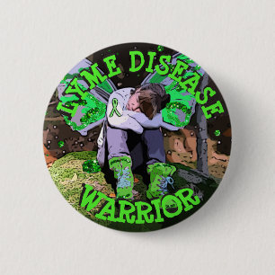 SEI STARK LYME-BORRELIOSE KRIEGER Feen-KNOPF Button