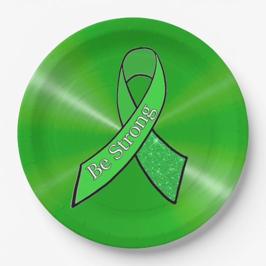 "Sei stark" Lyme Disease Awareness Party Teller (Vorderseite)