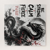Sei stark, ruhig und wildes Drache Puzzle (Horizontal)