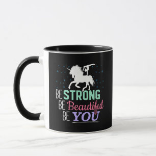 Sei stark, schön, du - Turnen Einhorn Tasse
