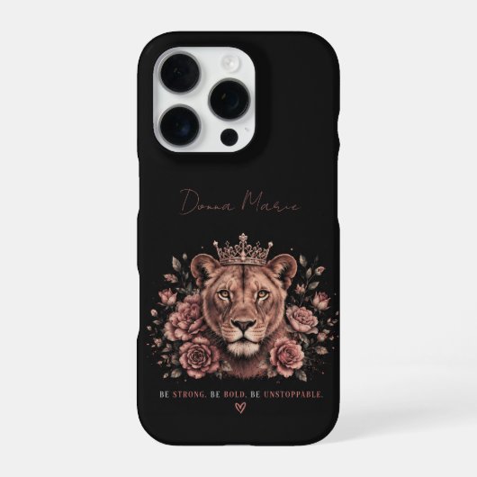Sei stark, sei mutig, sei unaufhaltsam - schwarze iPhone hülle (Rückseite)