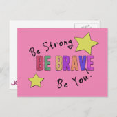 Sei stark, sei tapfer, sei es deine Postkarte (Vorne/Hinten)