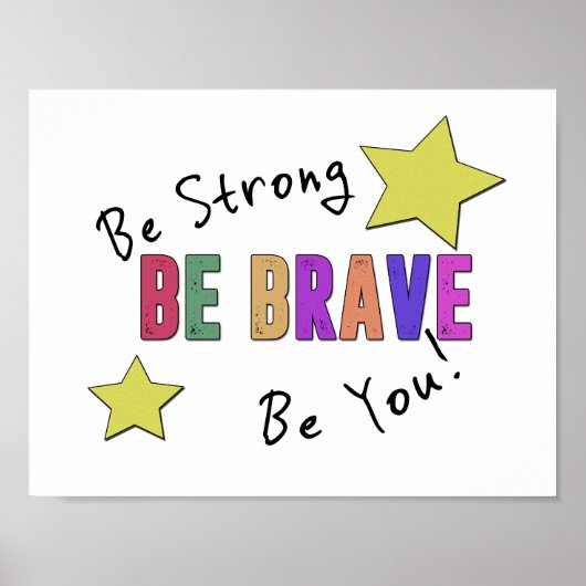 Sei stark, sei tapfer, sei es du - Matte Poster (Vorne)