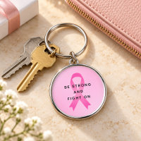 Sei stark und kämpfe weiter Pinker Brustkrebs-Zita