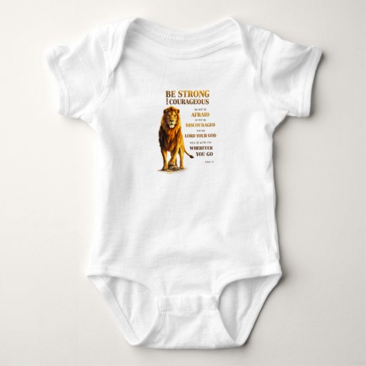 Sei stark und mutig baby strampler (Vorderseite)