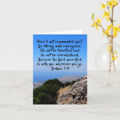 Sei stark und mutig Joshua 1:9 Leere Karte (Gelbe Blume)