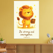 Sei stark und mutig - Joshua 1:9 Leinwanddruck (Insitu (Wohnzimmer))