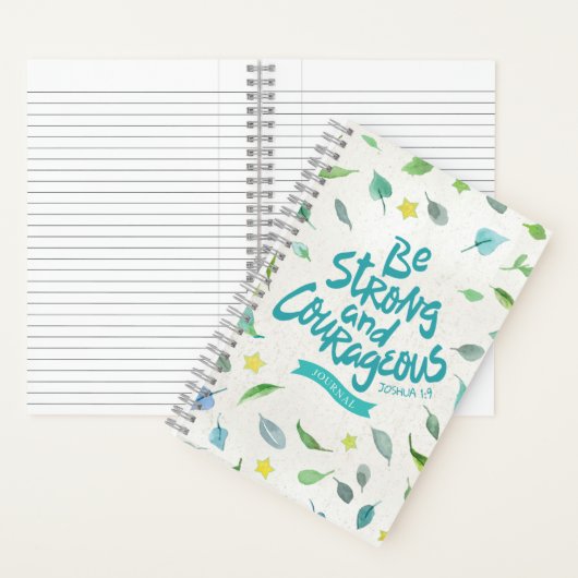 Sei stark und mutig - Joshua 1:9 Notizblock (Innen)