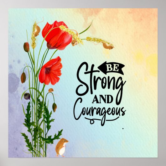 Sei stark und mutig Joshua 1:9 Poster (Vorne)