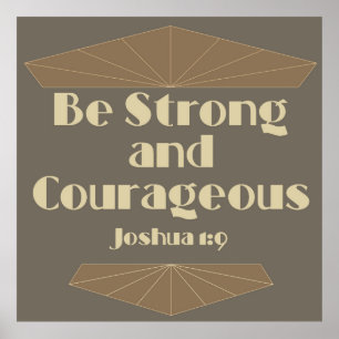 Sei stark und mutig Joshua 1:9 Poster