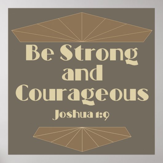 Sei stark und mutig Joshua 1:9 Poster (Vorne)