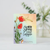 Sei stark und mutig Joshua 1:9 Postkarte (Stehend Vorderseite)