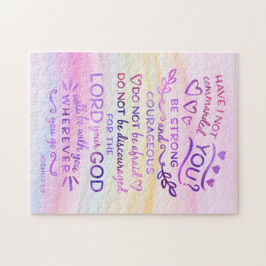 Sei stark und mutig Joshua 1:9 Puzzle (Horizontal)