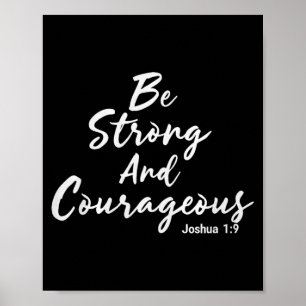 Sei stark und mutig Josua 1_9 Jesus sei mutig Poster