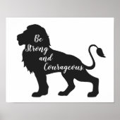 Sei stark und mutig Lion Poster (Vorne)