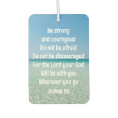 Sei stark und mutig schöner Christlicher Strand Autolufterfrischer (Vorderseite)