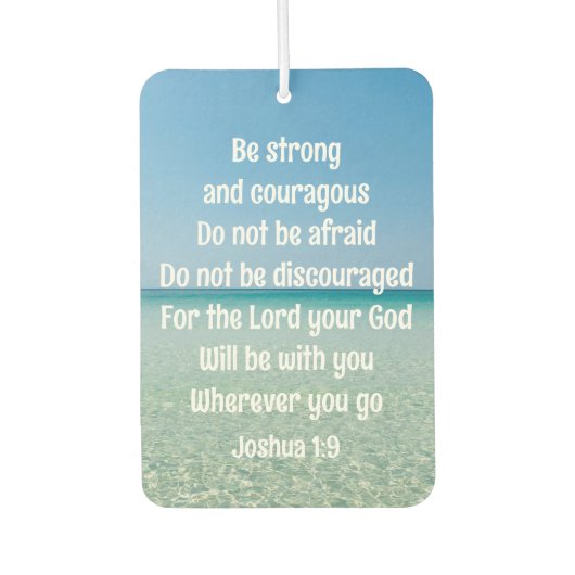 Sei stark und mutig schöner Christlicher Strand Autolufterfrischer (Vorderseite)