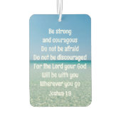 Sei stark und mutig schöner Christlicher Strand Autolufterfrischer (Rückseite)