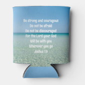 Sei stark und mutig schöner Christlicher Strand Dosenkühler (Vorderseite)