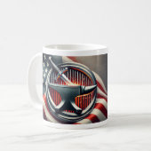 Sei stark und mutig! Schwert in Schmiede. Kaffeetasse (Vorderseite Links)