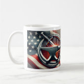 Sei stark und mutig! Schwert in Schmiede. Kaffeetasse (Links)