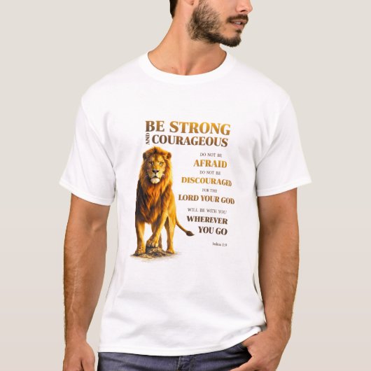 Sei stark und mutig T-Shirt (Vorderseite)