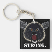 Sei stark wie Wolf Schlüsselanhänger (Vorderseite)