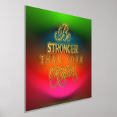 Sei stärker als deine Ausreden farbenfroh Abstrakt Foliendrucke (Ablage )