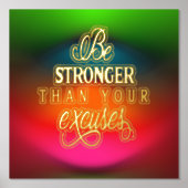 Sei stärker als deine Ausreden farbenfroh Abstrakt Foliendrucke (Vorderseite)