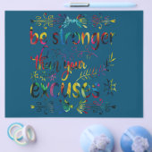 Sei stärker als deine Ausreden farbenfroh-min Flyer (Einzeln)