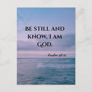 Sei still Bibelvers christliche Typografie Postkar Postkarte
