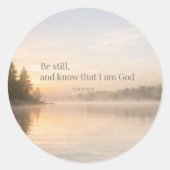 Sei still Christlicher Aufkleber – Psalm 46:10 Sch (Vorderseite)