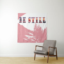 Sei Still Christlicher Minimalist Wandteppich