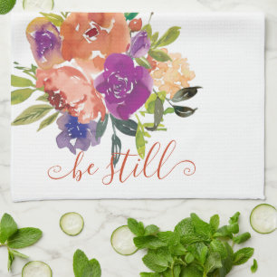 Sei still floral geschirrtuch
