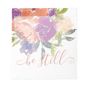 Sei still floral notizblock