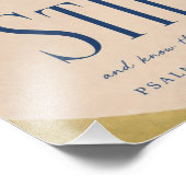 SEI STILL | Psalm 46:10 Christlich Fotodruck (Ecke)
