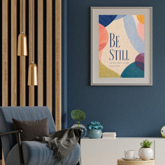 SEI STILL | Psalm 46:10 Christlich Poster