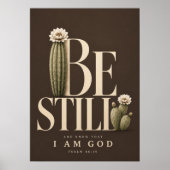SEI STILL | Psalm 46,10 Christliche Wandkunst Poster (Vorne)