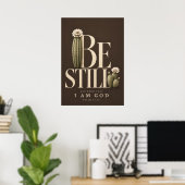 SEI STILL | Psalm 46,10 Christliche Wandkunst Poster (Heimbüro)