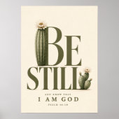 SEI STILL | Psalm 46:10 Christliche Wandkunst Poster (Vorne)